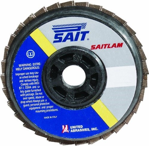 United Abrasives/SAIT 73380 4-1/2 by 7/8 3AX 80X SAITlam Flap Disc, 10-Pack