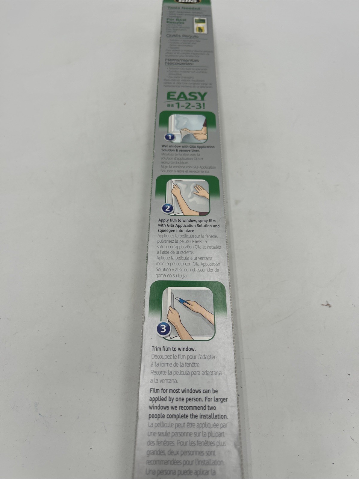 Gila Heat Control Titanium Adhesive Residential DIY Window Film 3ft x 15ft, Gray