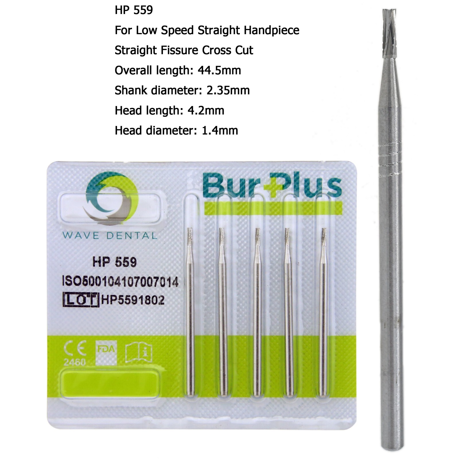 Wave Dental Carbide Burs Round HP Surgical Burs For Straight Handpiece HP 8 557