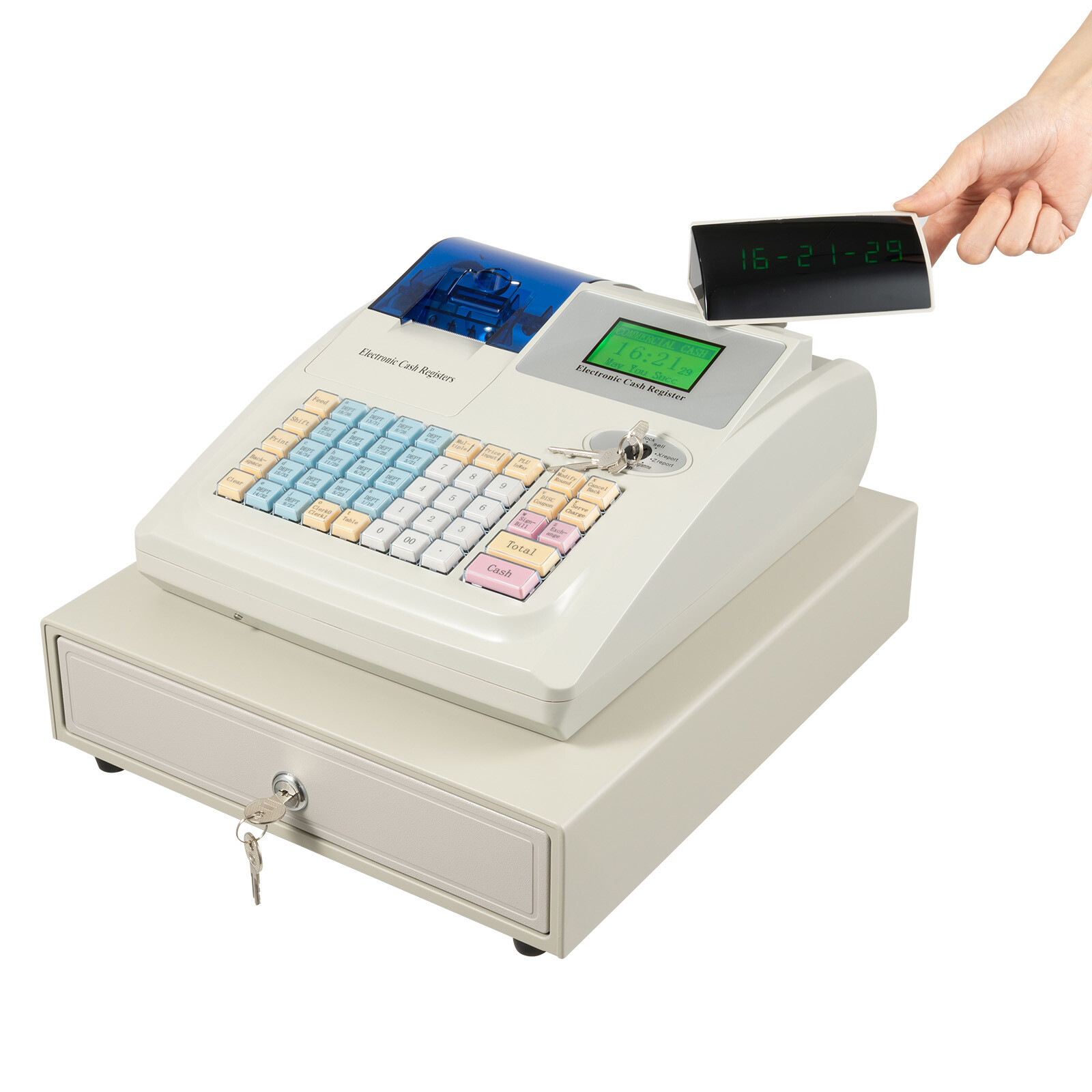 NEW Electronic Cash Register 48 Keys Cash Management System with Thermal Printer