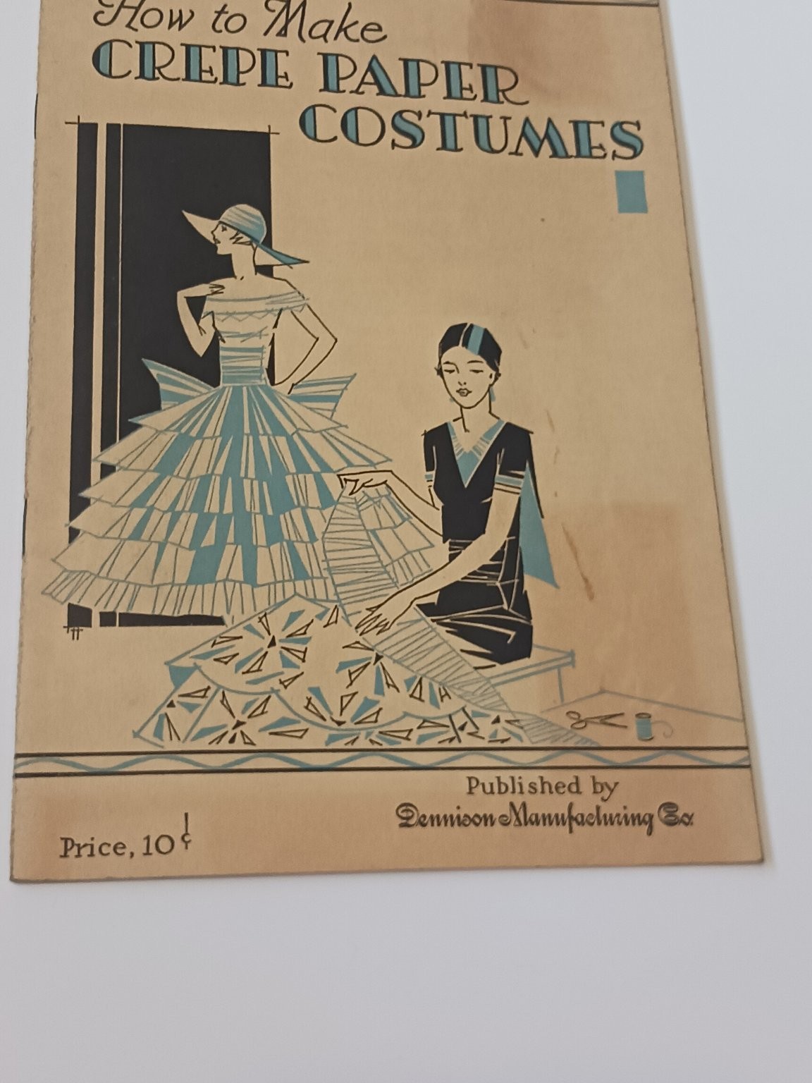 1930 Dennison How to Make Crepe Paper Costumes Booklet Vtg Craft Guide Flapper