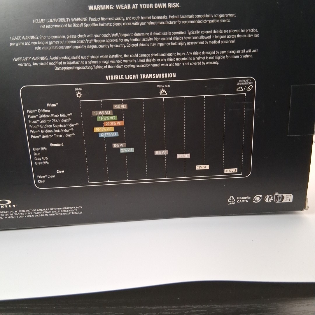 Oakley Legacy Football Helmet Shield Clear (Shield Only)