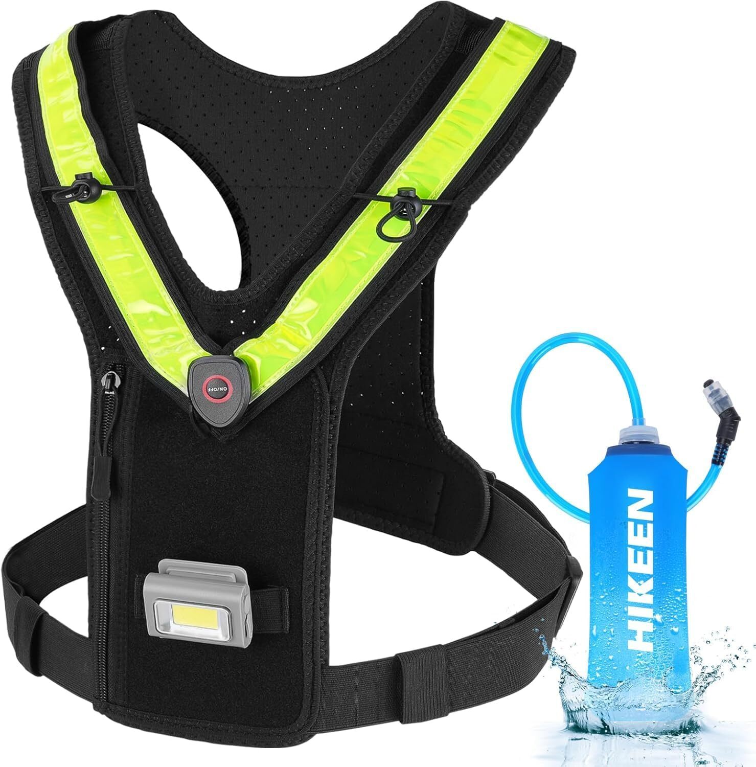 Running Vest for Women Men, Adjustable Hydration Vest Running with Water Bladder