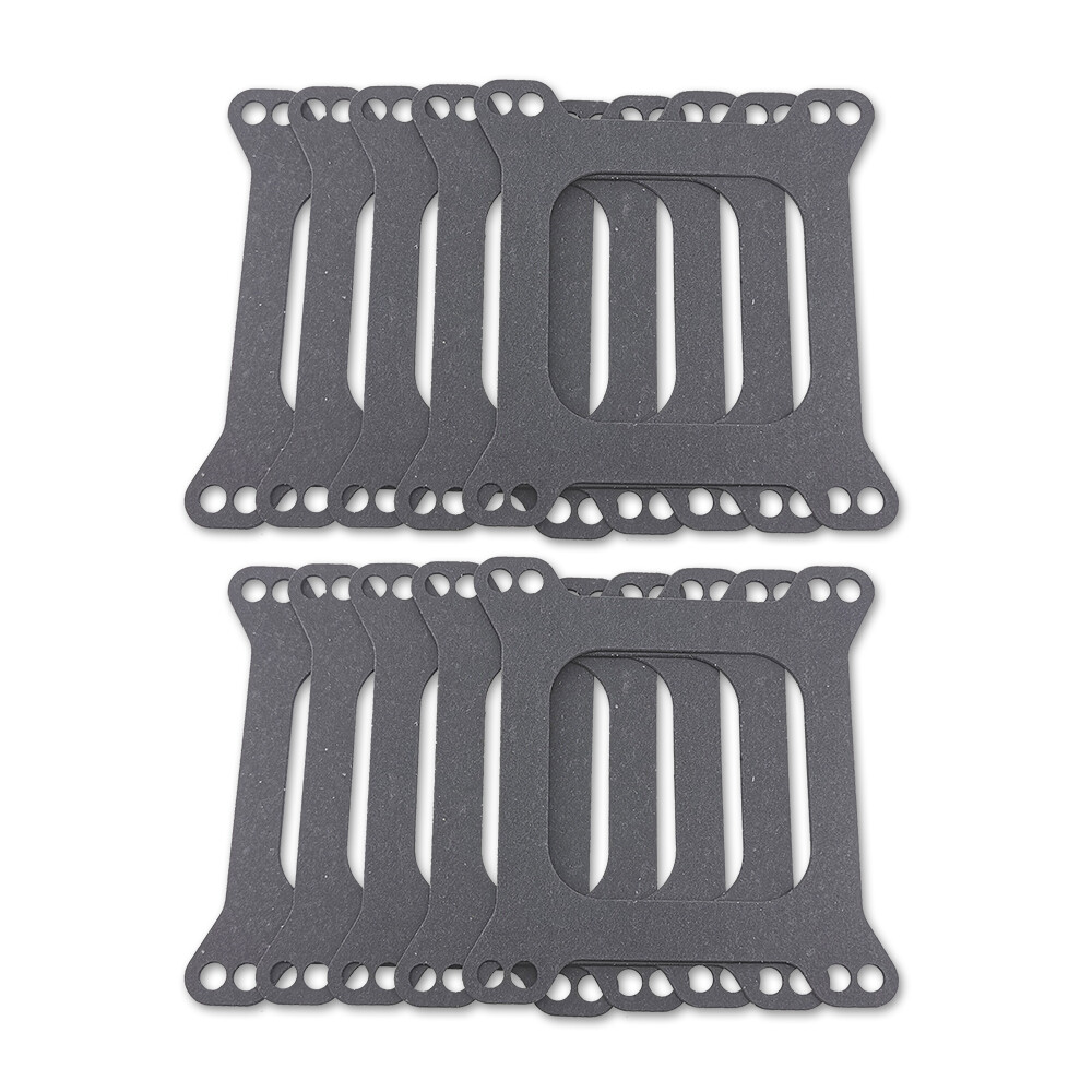 10pc Holley Edelbrock Carb Base Flange Gasket Open Carburetor 4 Barrel 4150 4160