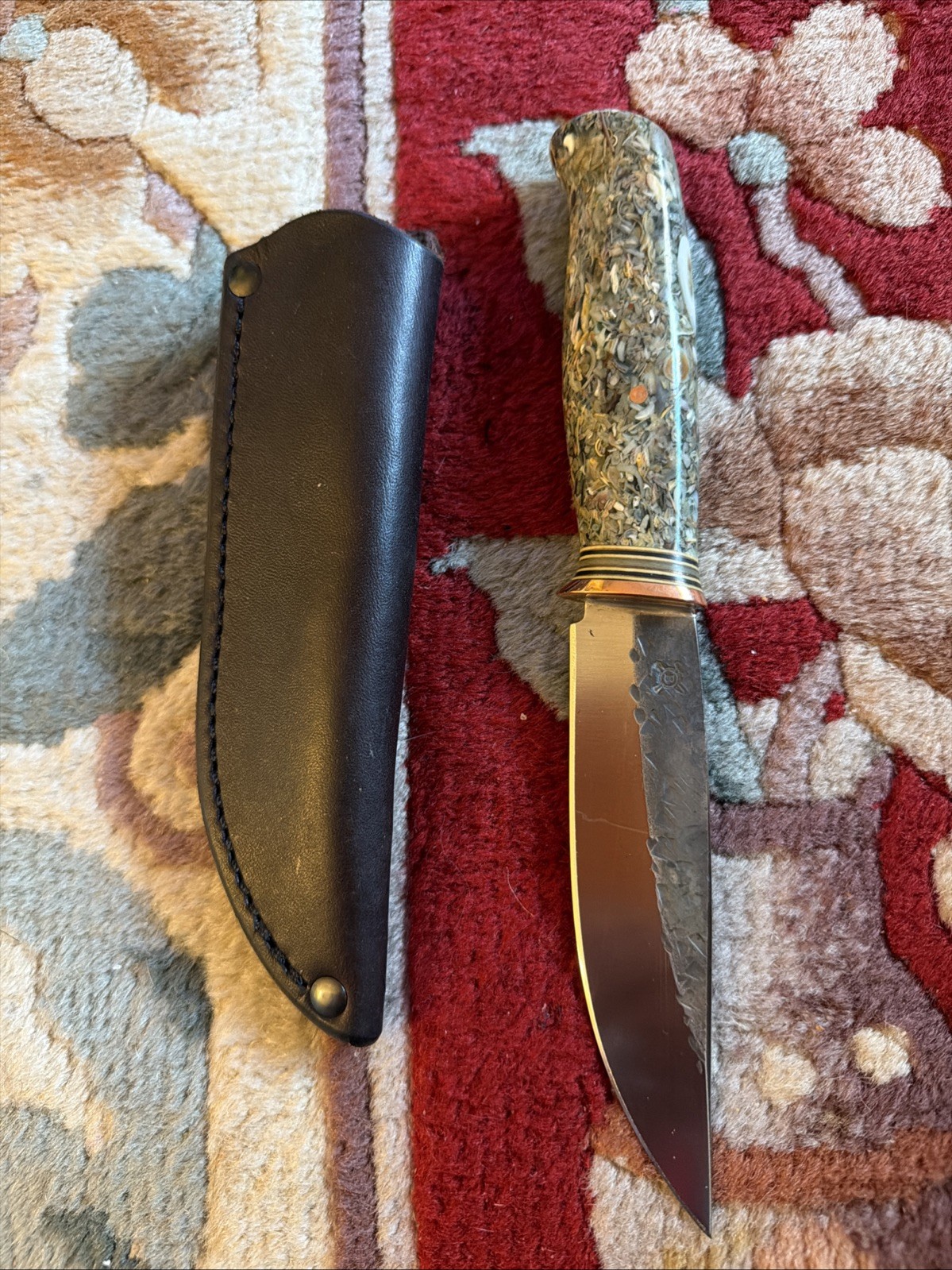 Behring Made Trout & Bird Stainless Knife with Warlander Sheath