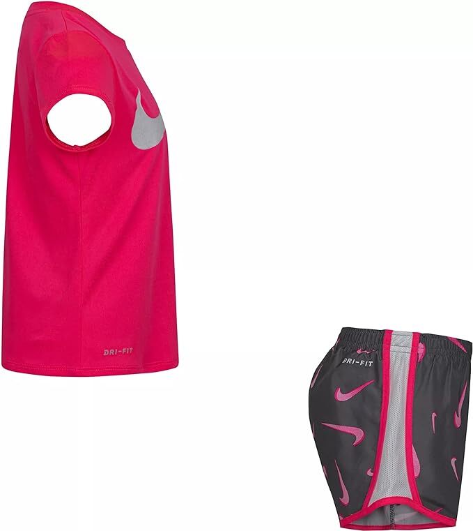 Nike Dri-Fit Little Girls' Graphic Tee & Short 2-Piece Set