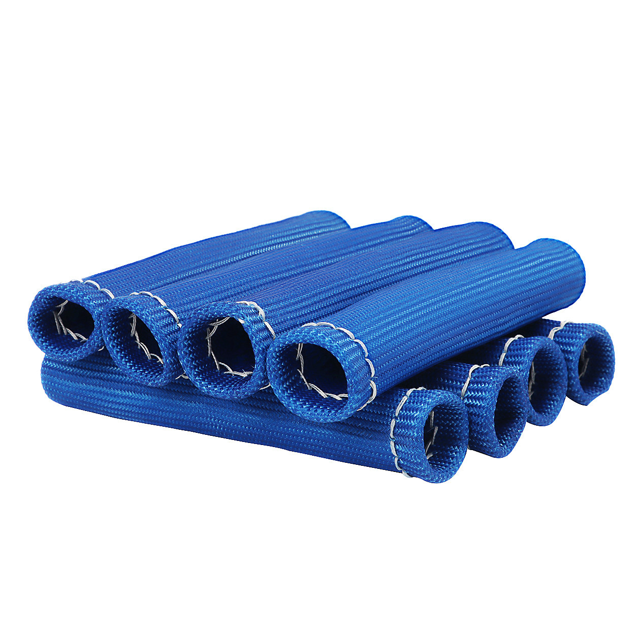 Spark Plug Wire Boots Heat Shield Protector Sleeve 2500 Degree 6 Inch Blue 8Pcs