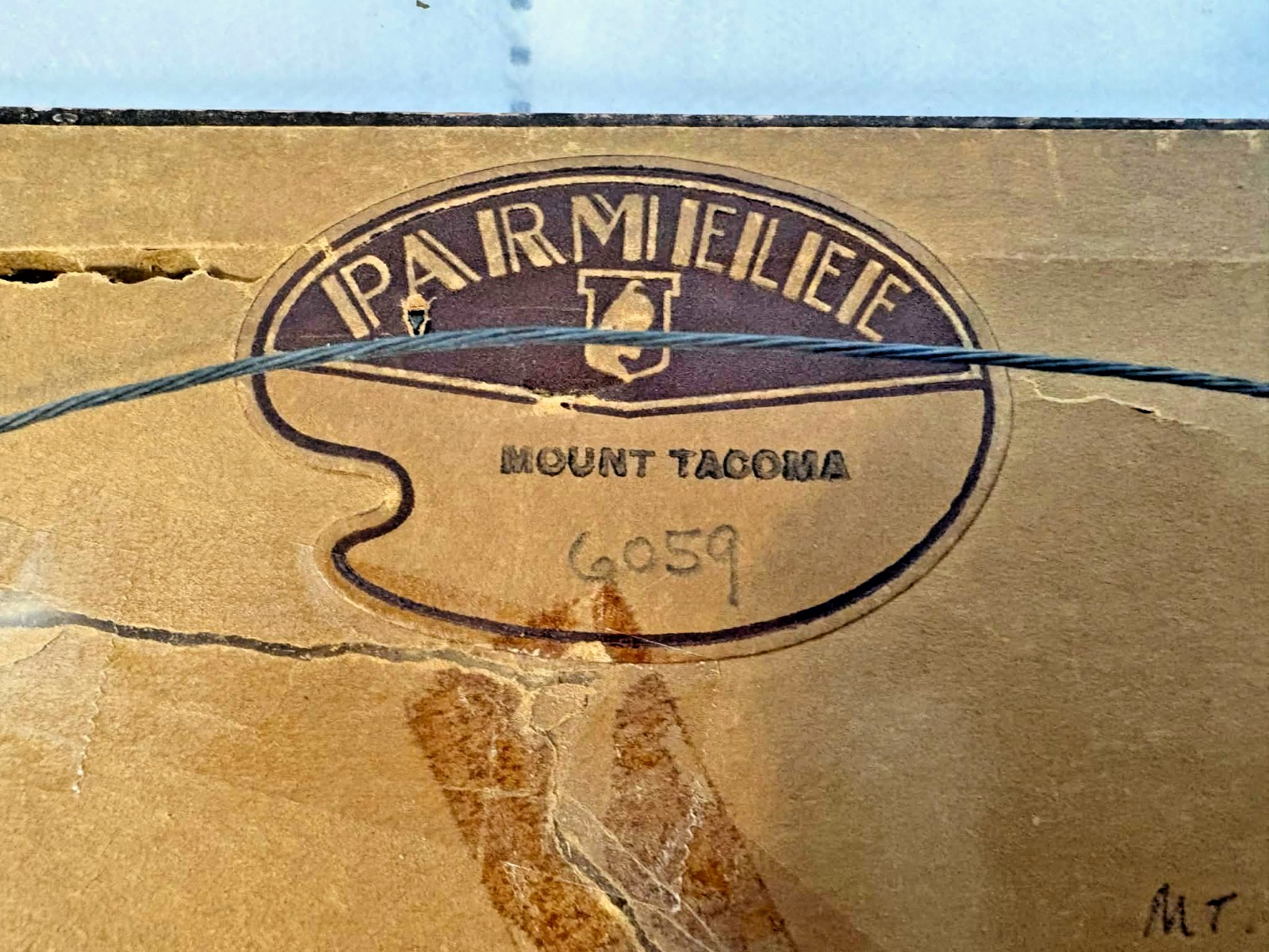 Antigue/Vintage 7"x12" Framed Mt. Rainier Photograph #6059 -Parmelee