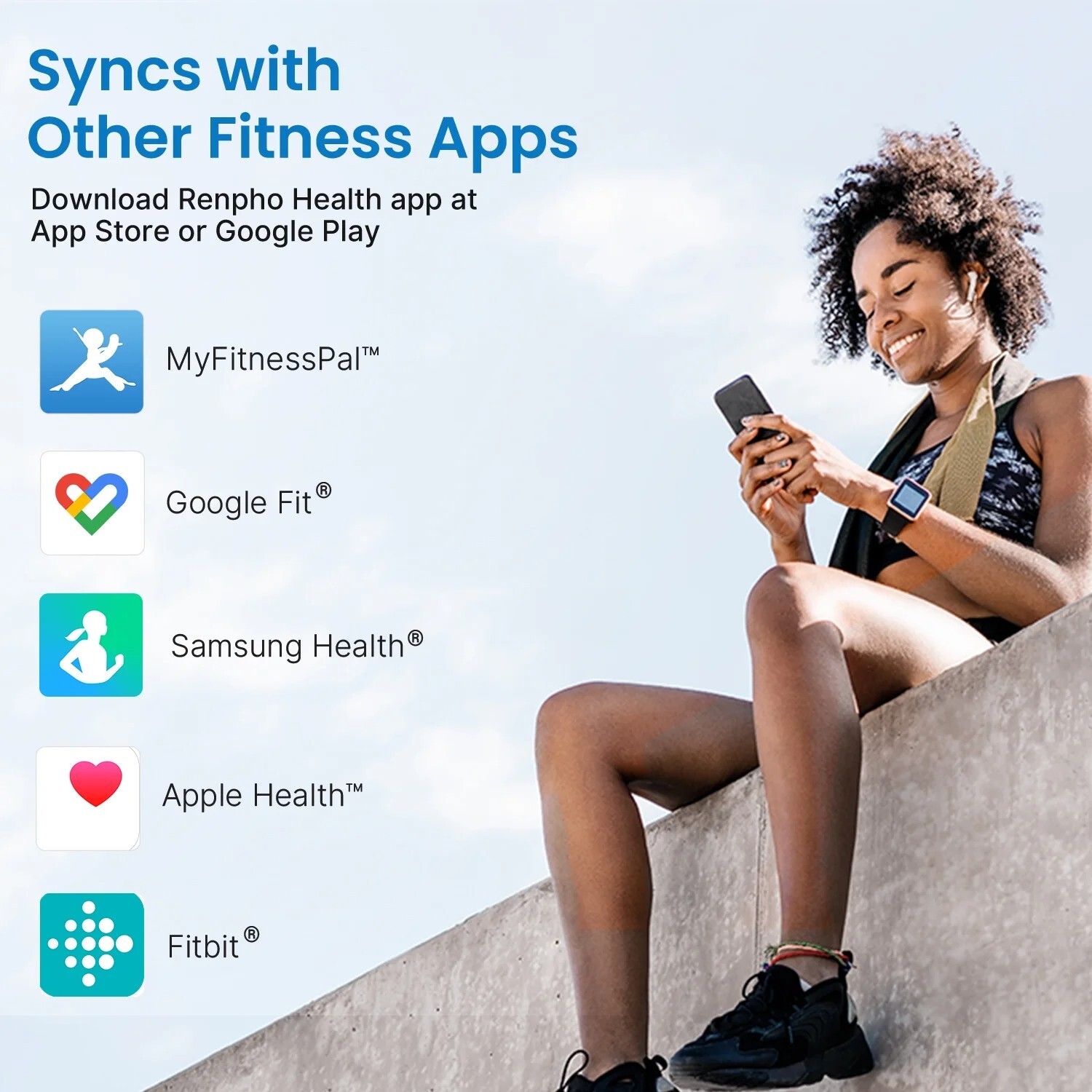 RENPHO Smart Scale Weight Body Digital Bathroom Scale Bluetooth Body Fat Scale