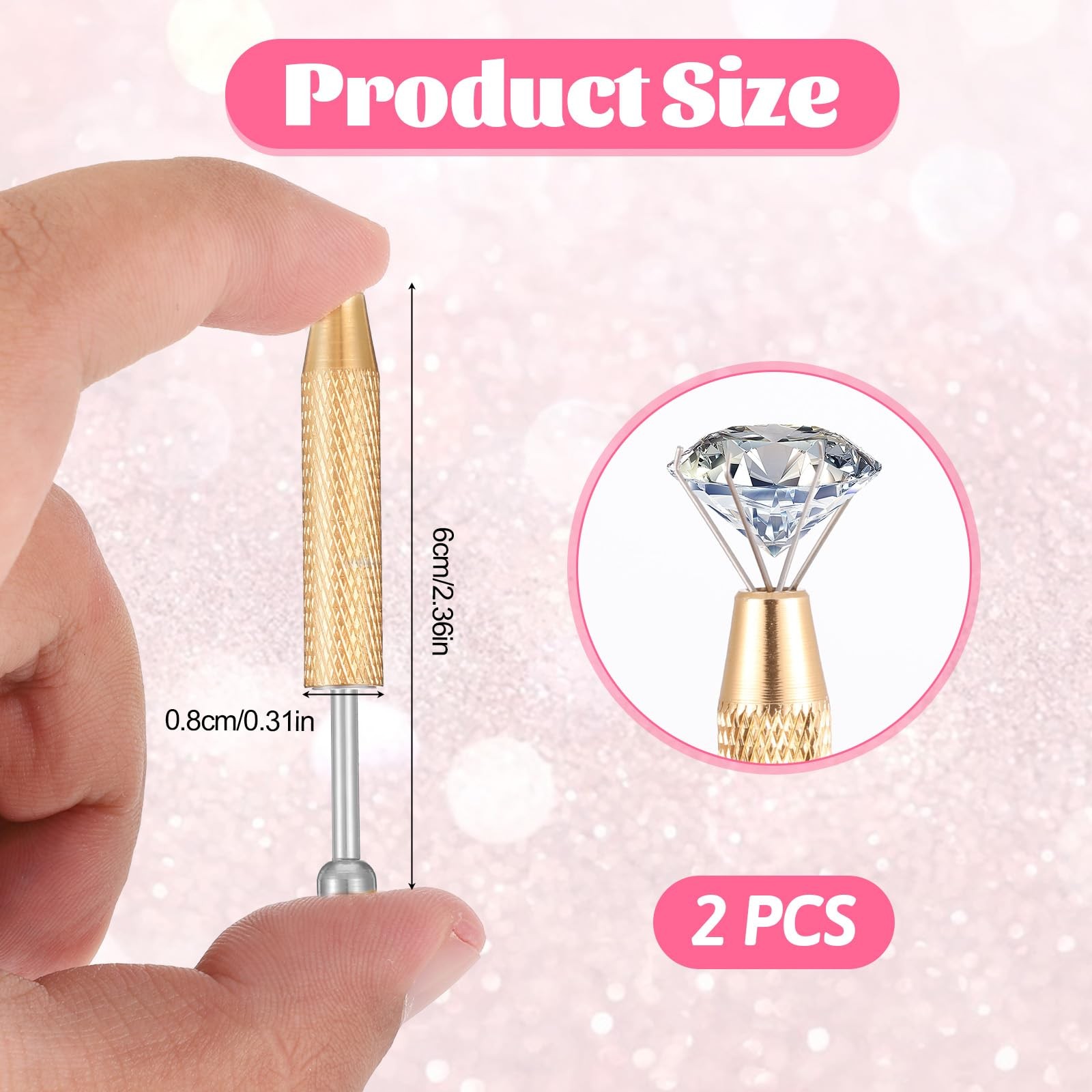 LIQWEI 2 Pcs Piercing Ball Grabber Tool, Changing Tools 4-Claw type2