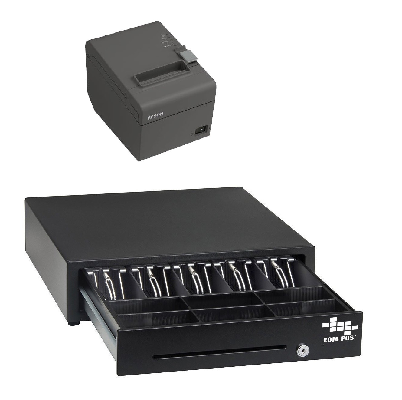 POS Hardware Bundle for SQUARE STAND - Cash Drawer, Receipt Printer, (Scanner)