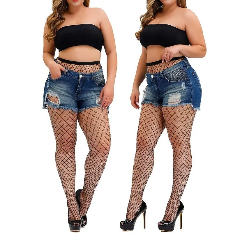 4 Variety Pack Women High Waist Pantyhose Fishnet Sheer Stockings Mesh Hosiery