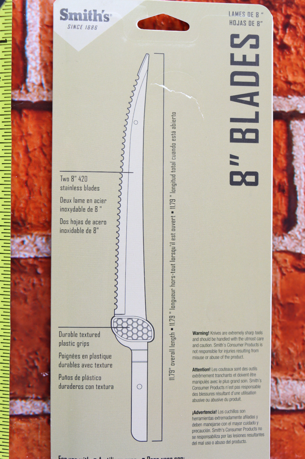 Smith's 51262 Electric Fillet Knive 8" Blades 420 Stainless