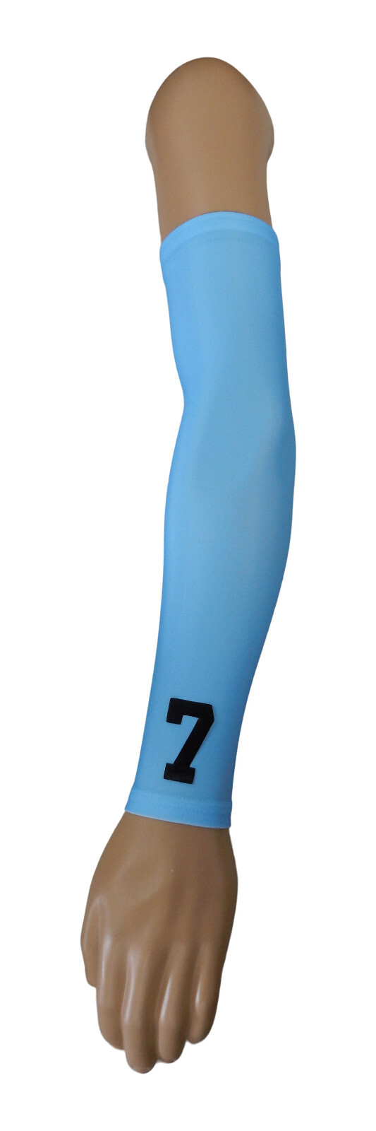 CUSTOM Numbers Letters Light Blue Kids Arm Sleeve Basketball Baseball Football