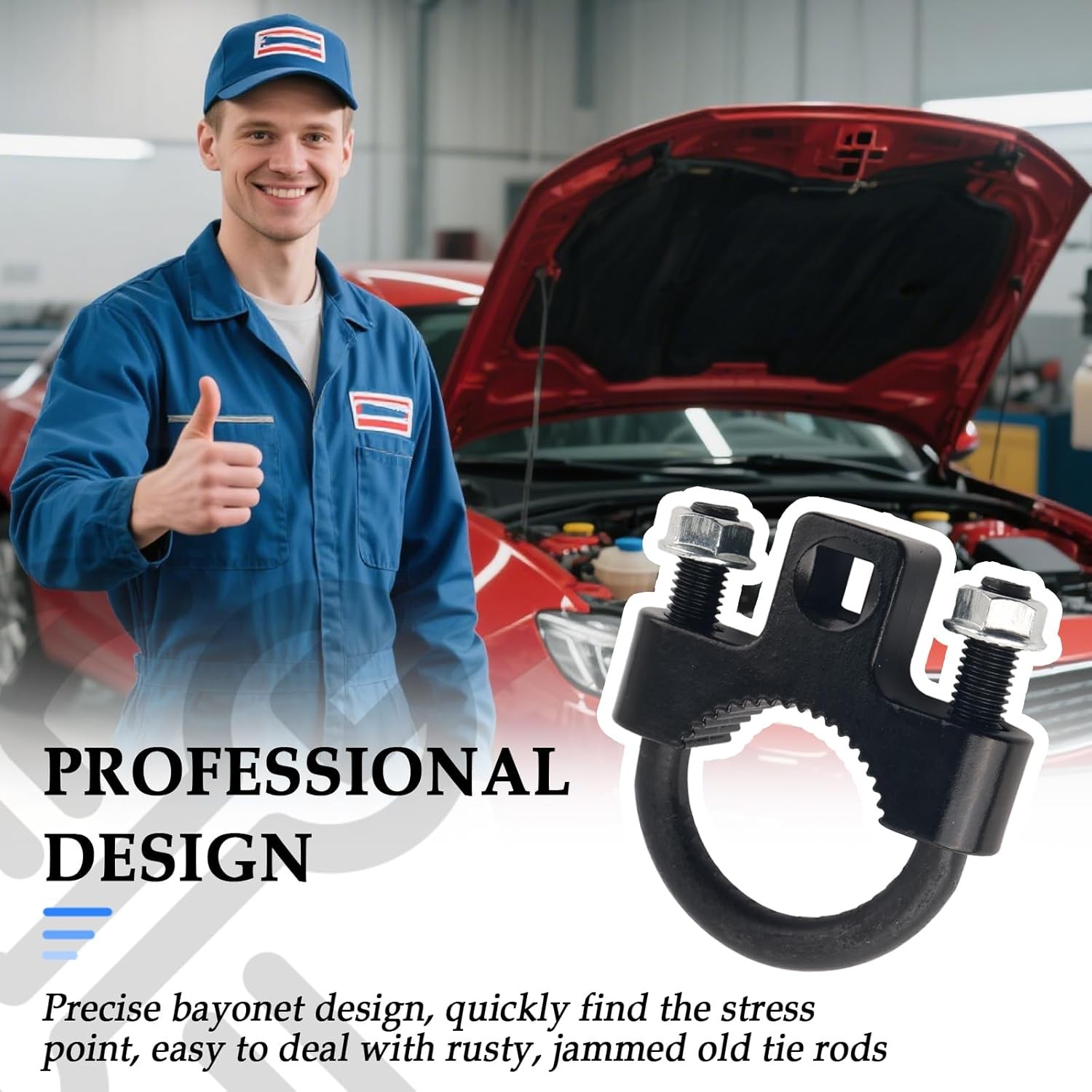 Inner Tie Rod Removal Tool with 3/8" Drive Ports,Anti-Slip Inner Tie Rod Tool wi