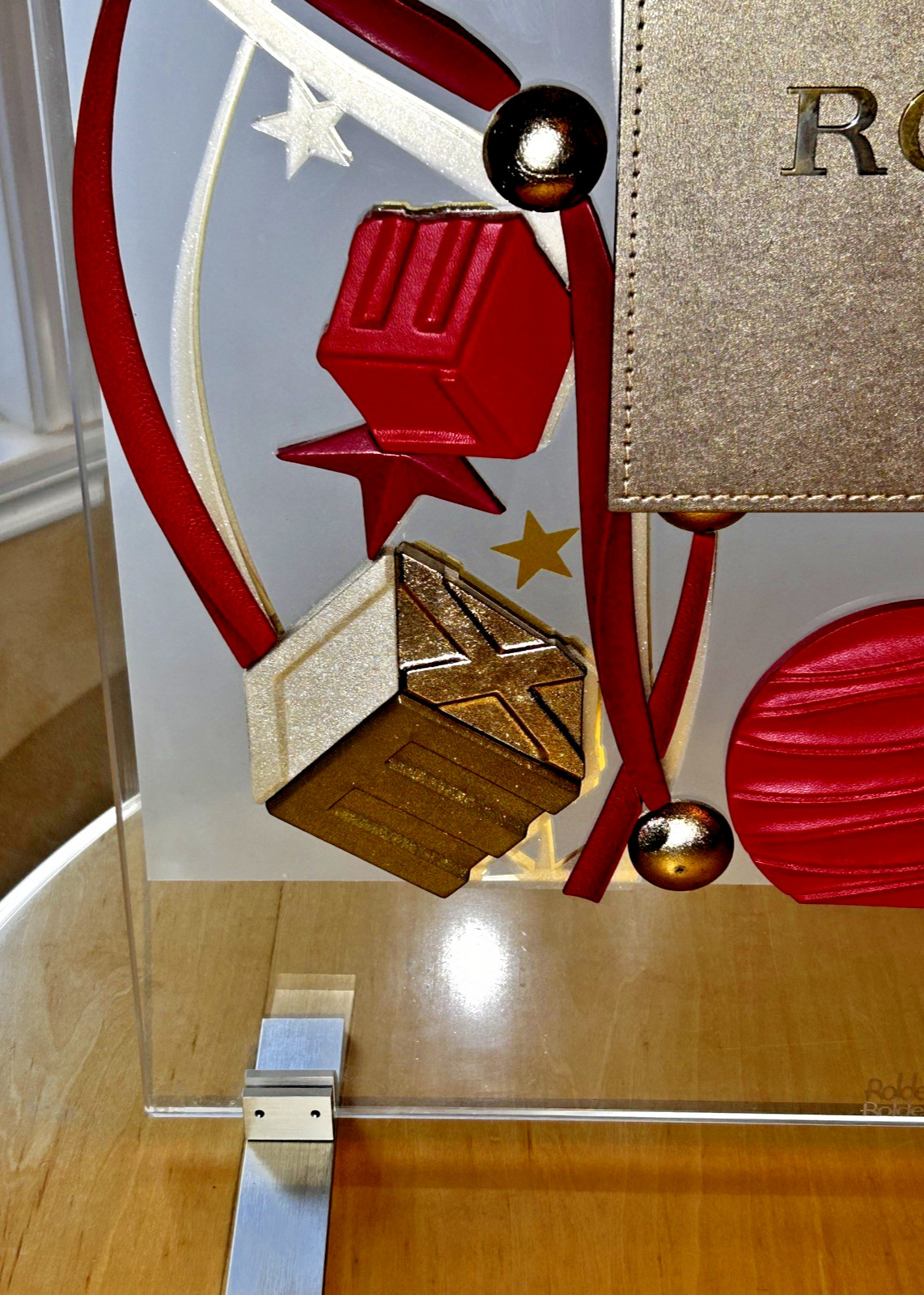 ROLEX STANDING RED AND GOLD CELEBRATION ADVERTISING DISPLAY ADVERTISEMENT