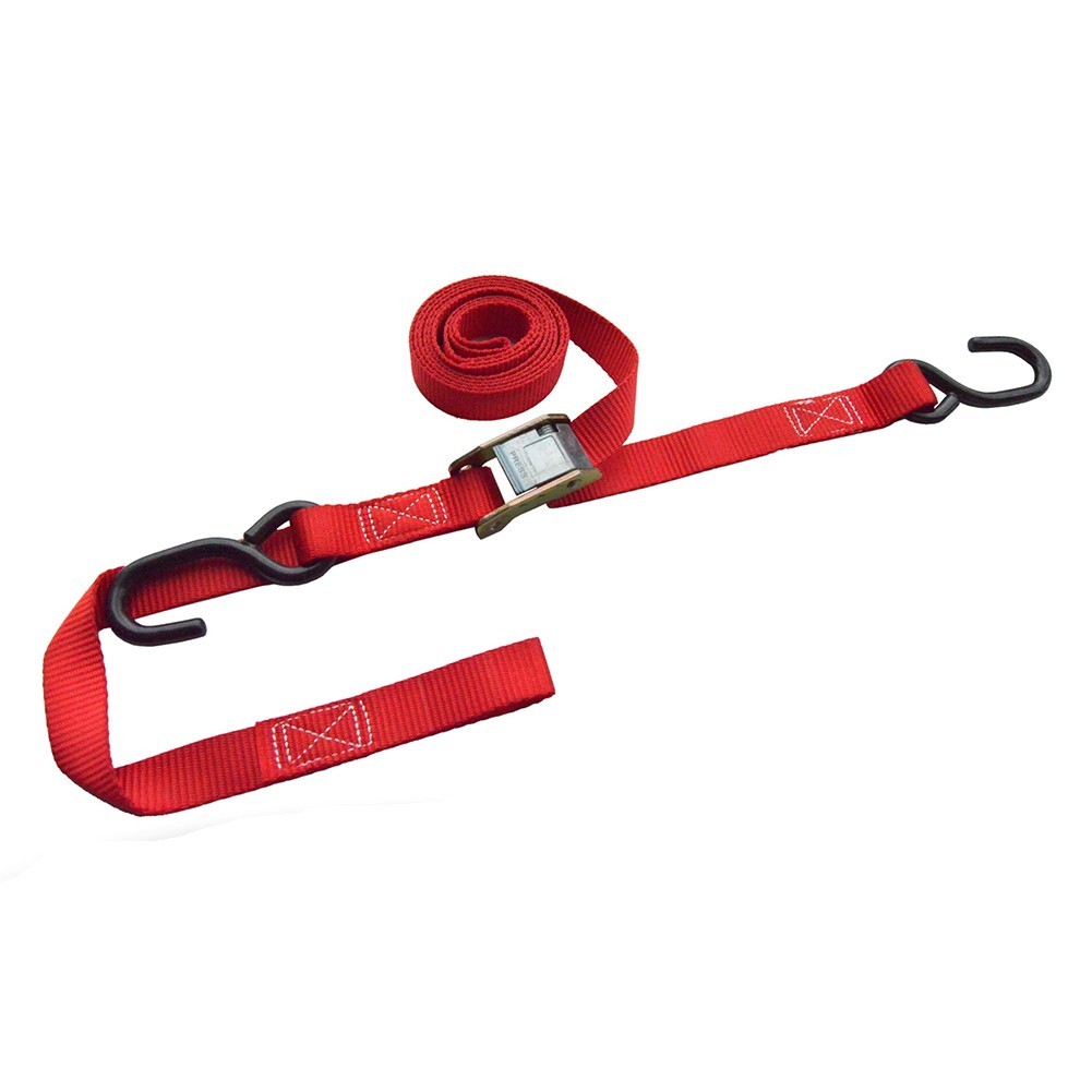 12PK Cam Buckle Tie-Down Straps w/S Hook Soft Loops Heavy Duty Motorcycle Straps