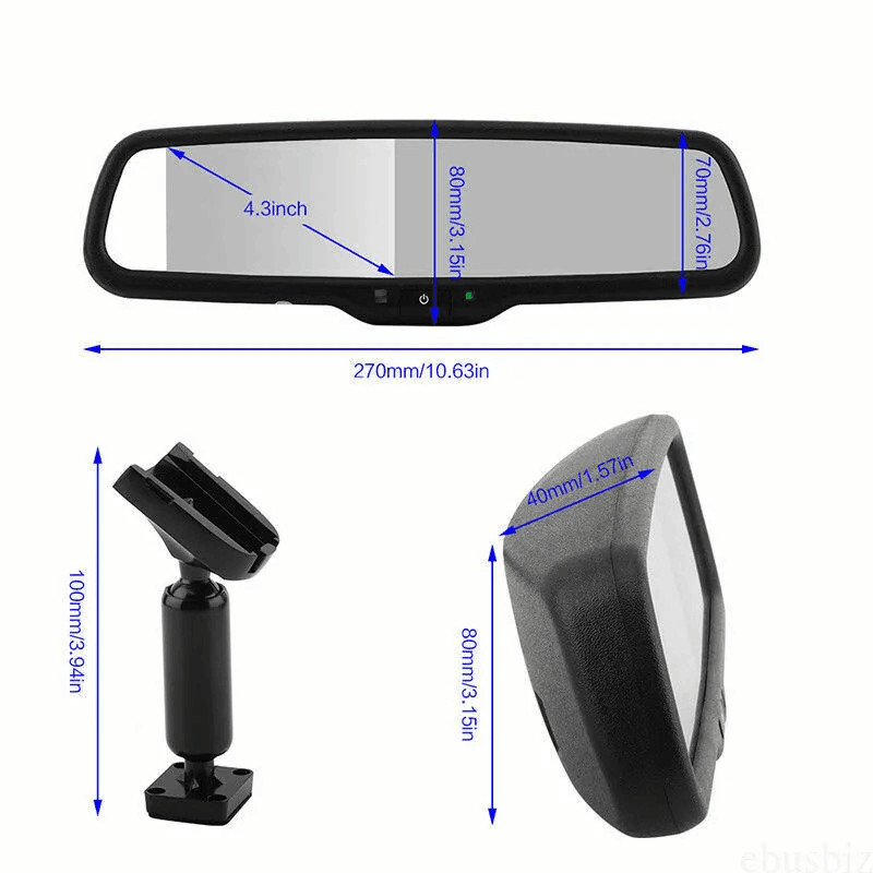 4.3'' Rear View Mirror Monitor OEM Bracket Reversing Backup Camera For Ford Jeep