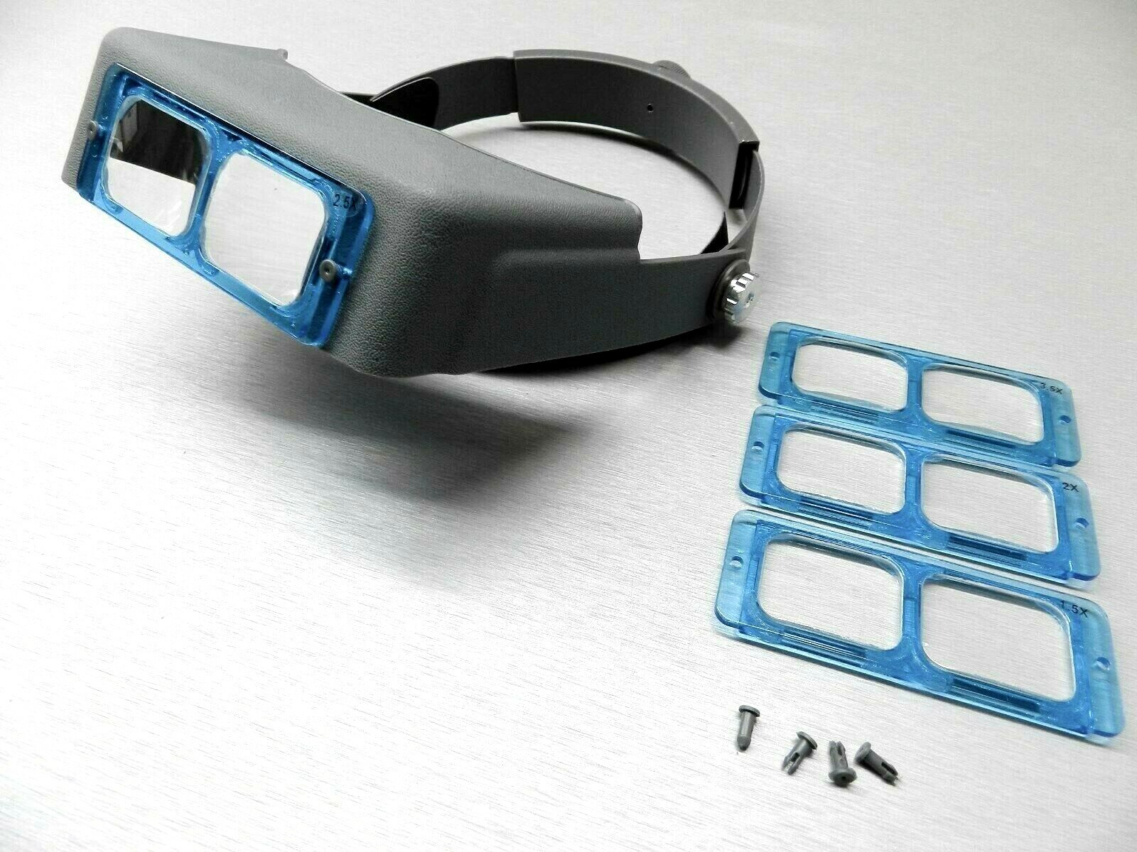 Headband Magnifier Jewelry Visor 4 Multi Lens Glasses Head Visor Loupe Binocular