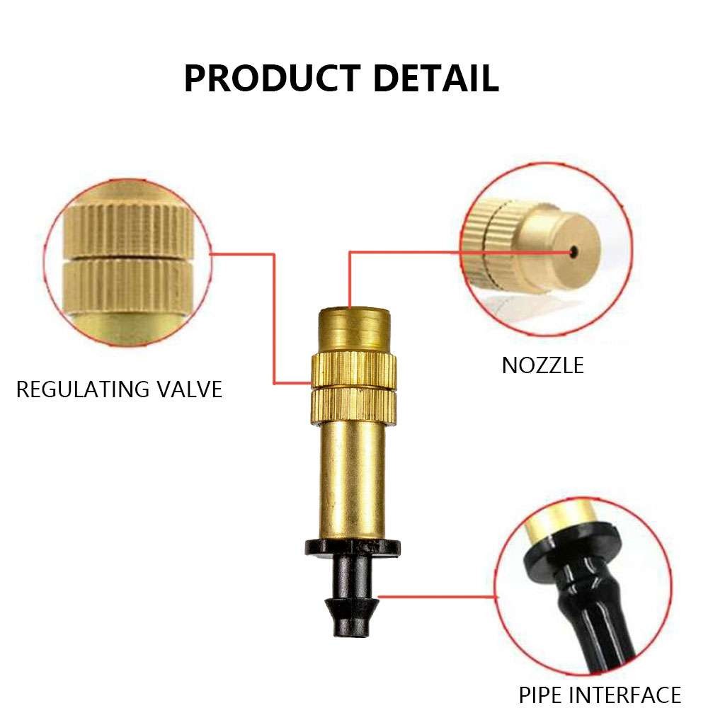 5/10/20PCS Adjustable Misting Nozzles Spray Sprinkler Set for Garden