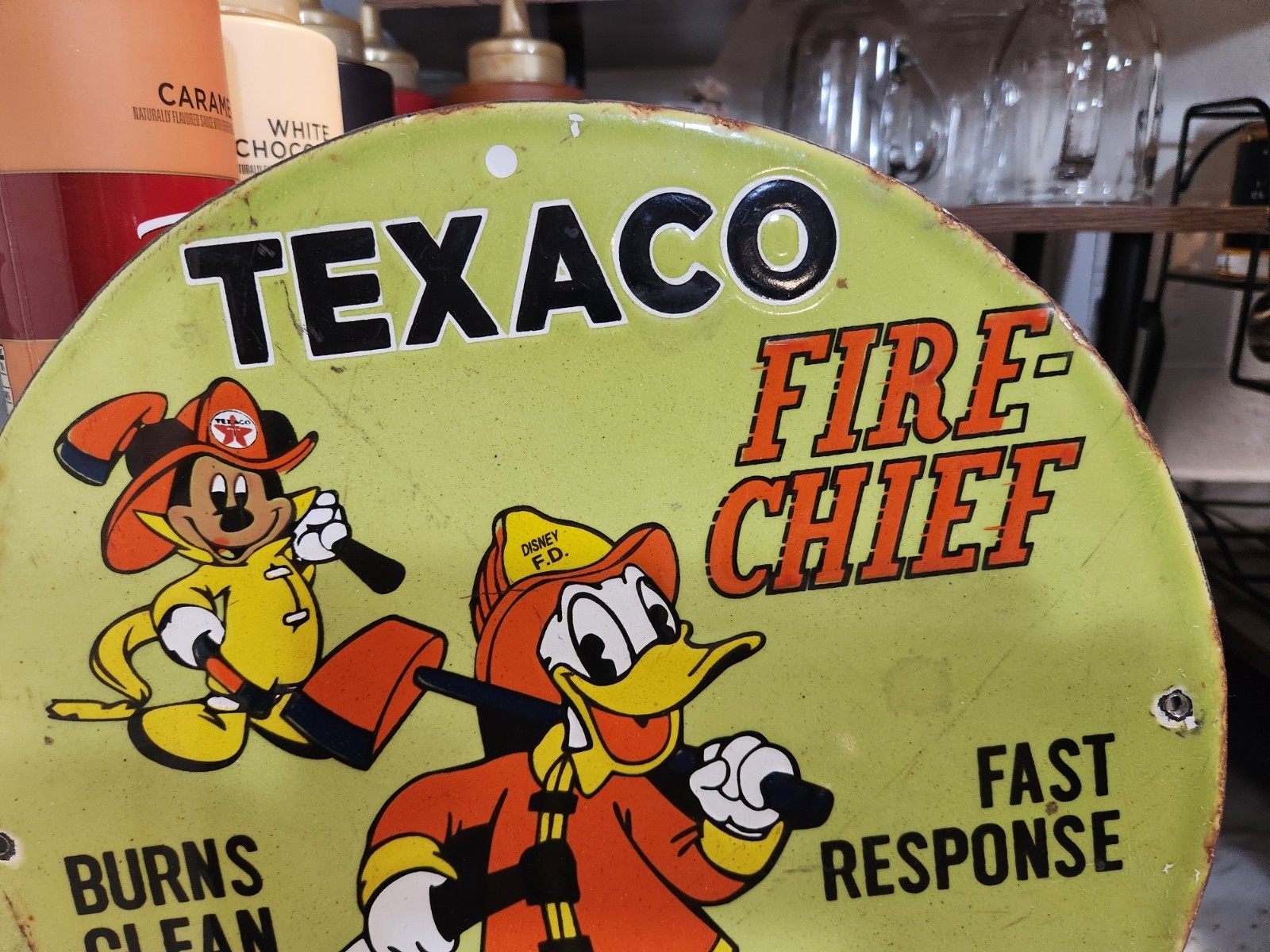 texaco fire chief porcelain sign