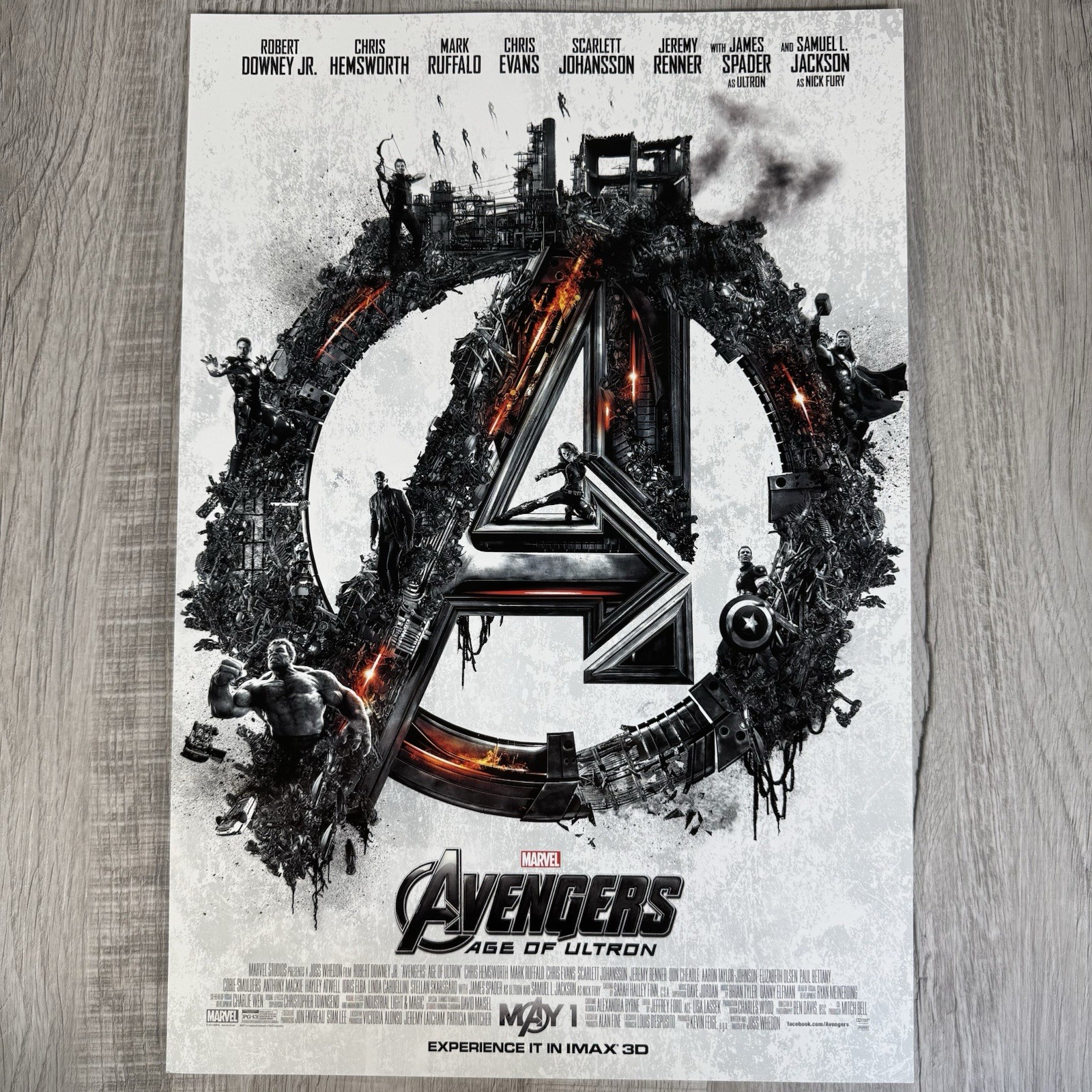 Lot of 5 Movie Promo Posters; Avengers Age of Ultron, Suicide Squad, Guardians