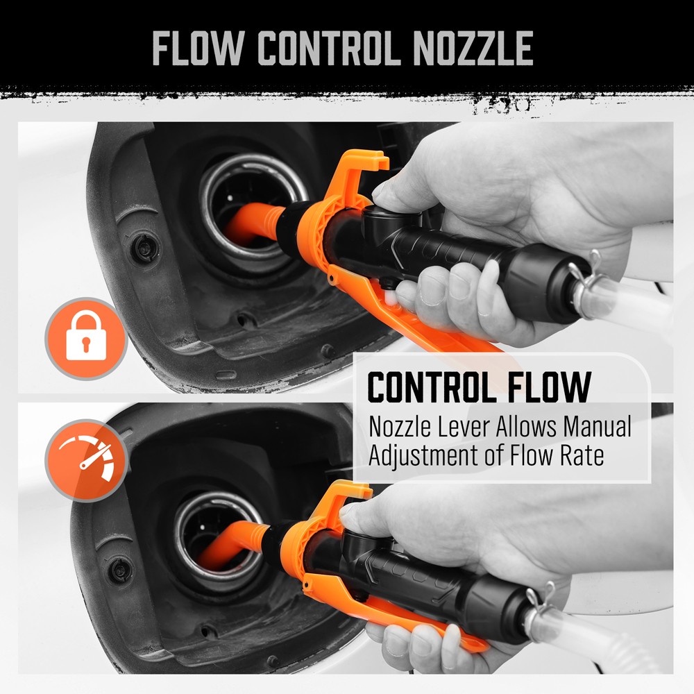 Battery Powered Electric Fuel Transfer Siphon Pump Gas Oil Water Liquid 2.2 GPM