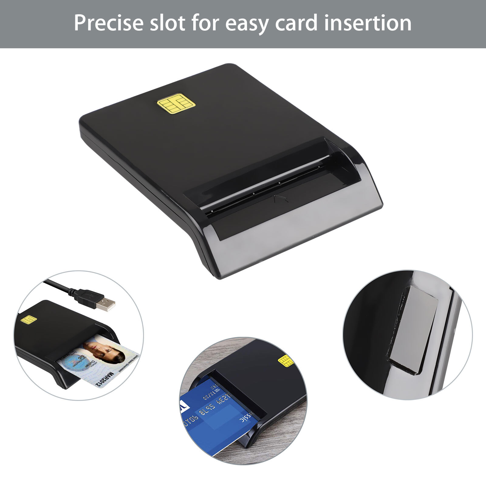 USB 2.0 Smart Card CAC Reader Writer DOD Military Common Access-Bank for Mac OS