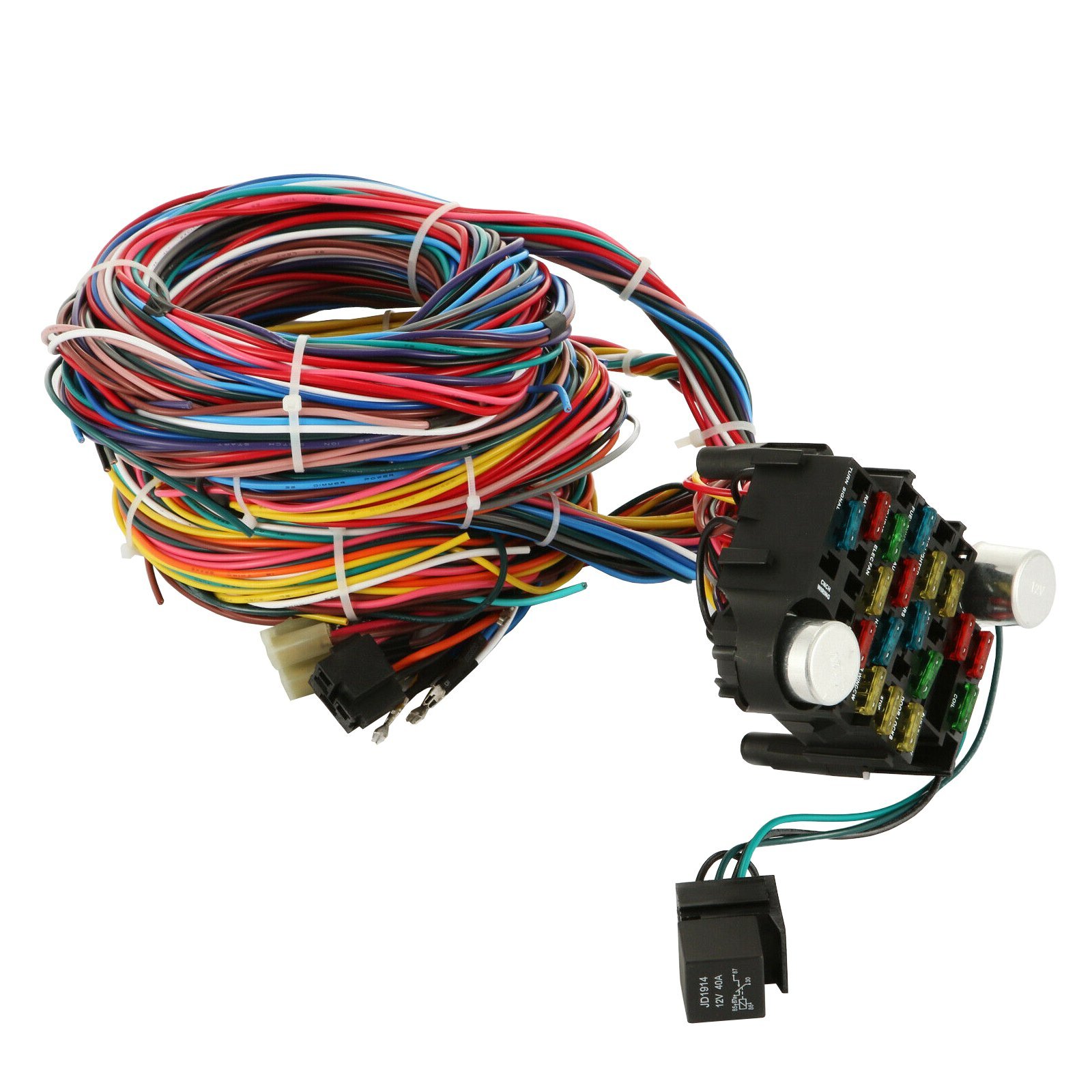 Universal 21 Circuit Wiring Harness For CHEVY MOPAR FORD JEEP HOTRODS New