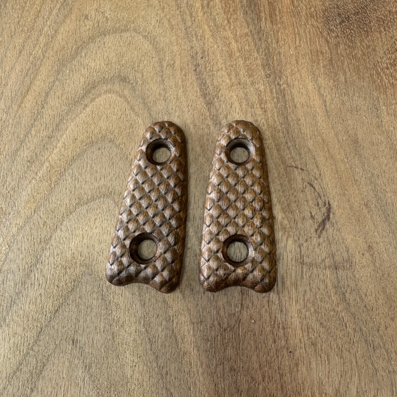 Dragonscale scales compatible with ESEE Izula knife Walnut