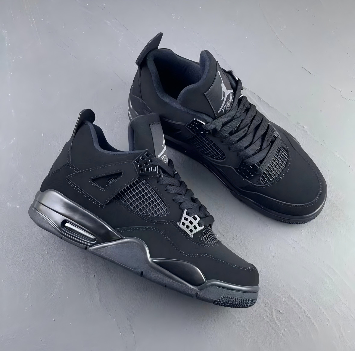 Jordan 4 ''Black Cat'' retro Basketball Men's Size Shoes- Black Mid Top Shoes