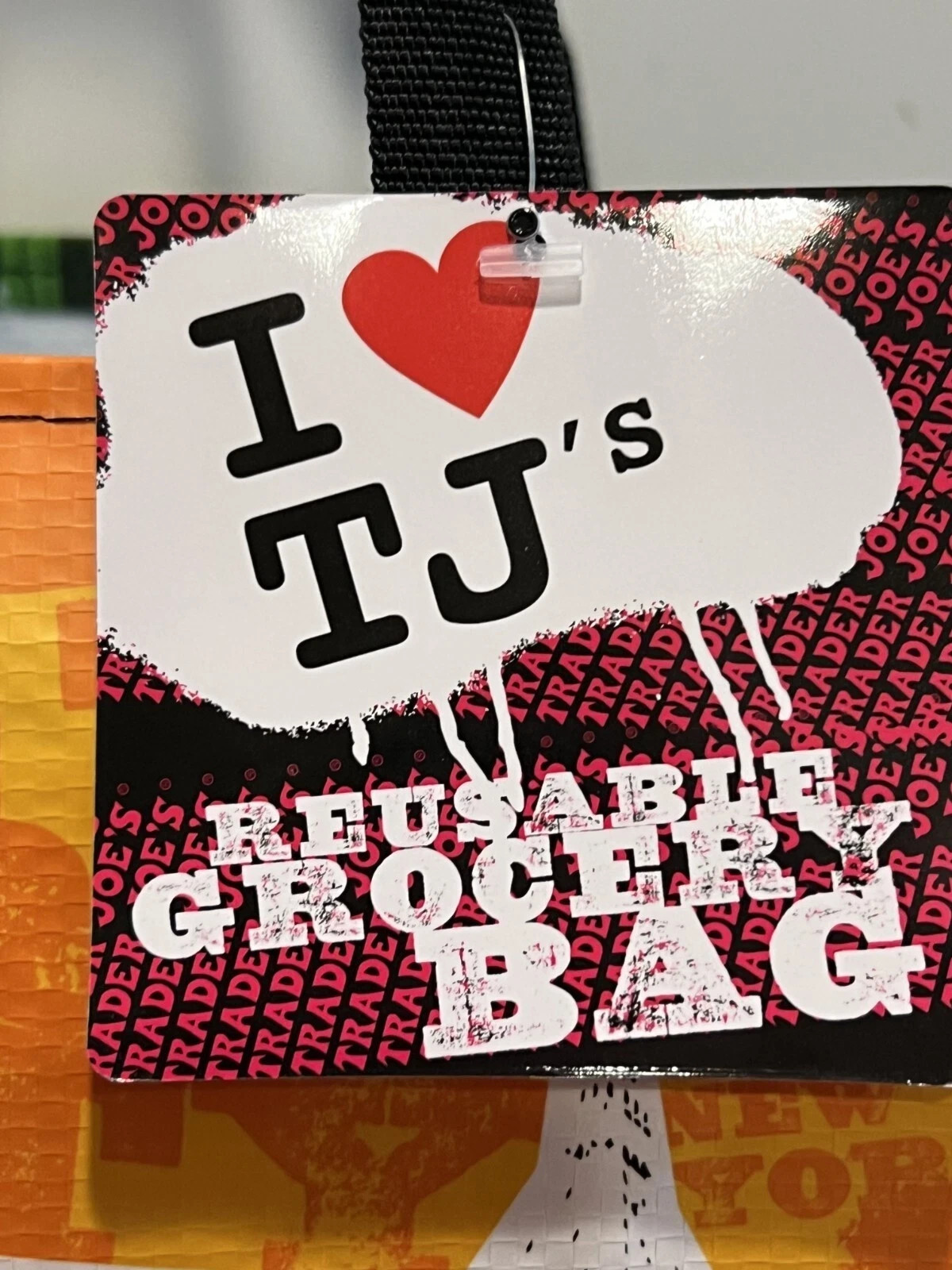 TRADER JOE'S "I ❤️ TJ's" Reusable Shopping Bag /Tote 6 Gal New