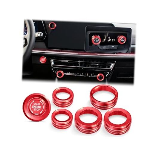 for 2024-2026 Chevy Traverse Accessories, 7PCS Premium Aluminum Decorative Red