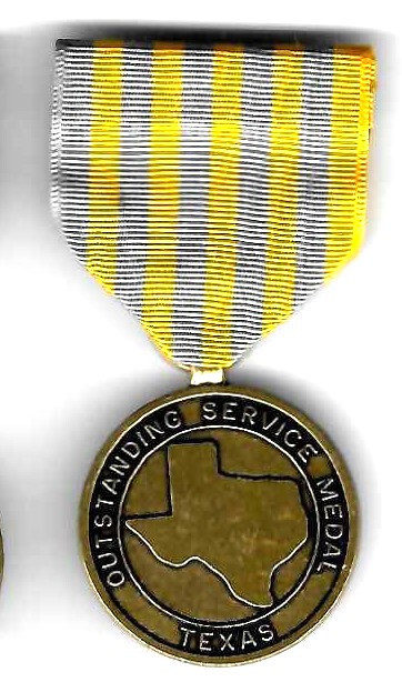 Original TEXAS National Guard 'OUTSTANDING SERVICE MEDAL' STATE MILITARY FORCES