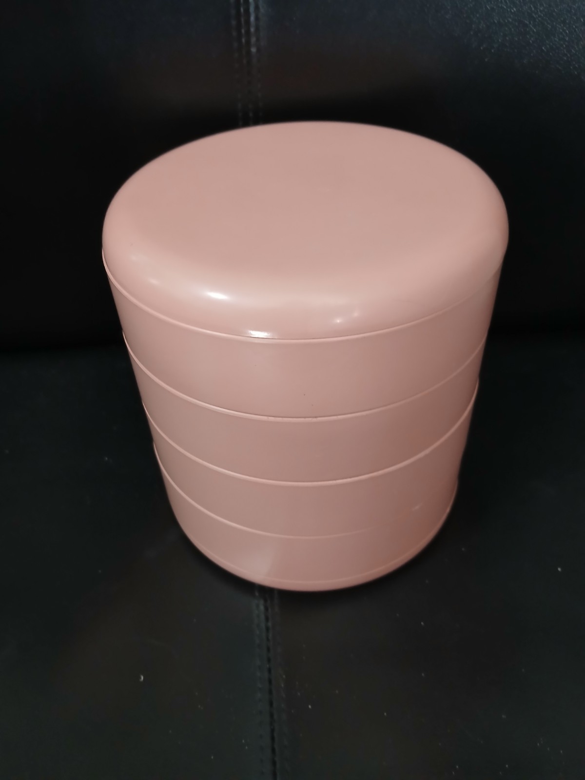 Vtg Circular Swivel Container Organizer AUTHENTIC Pink Rose Color
