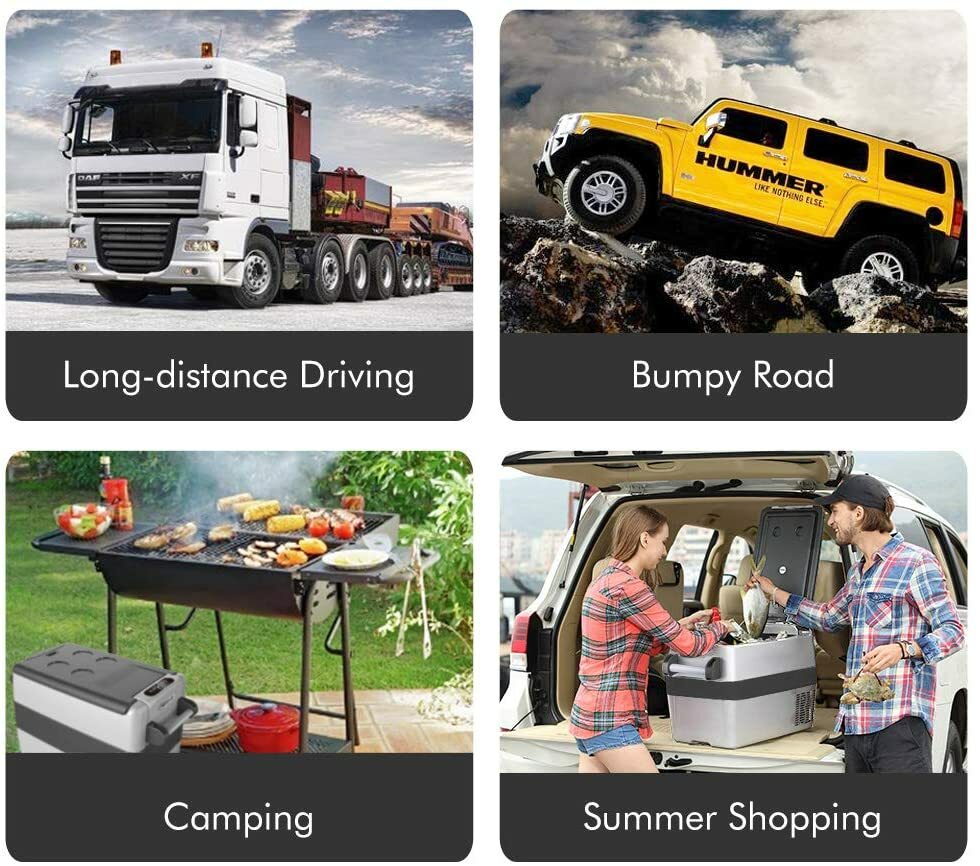 SetPower 31/42/53QT Truck Refrigerator 12V Portable Fridge Freezer With Slide