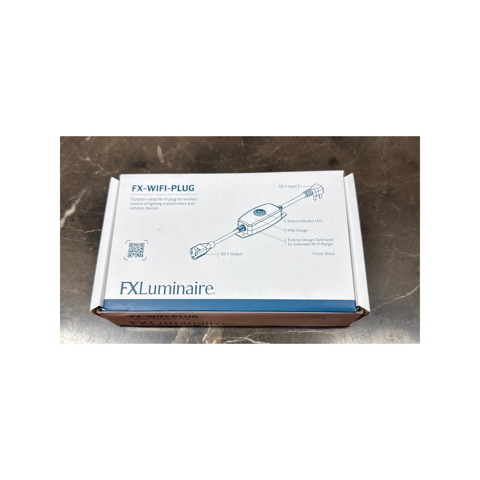 FX Luminaire FX-WIFI-PLUG Outdoor Smart Wi-Fi Plug Black Landscape Lighting New