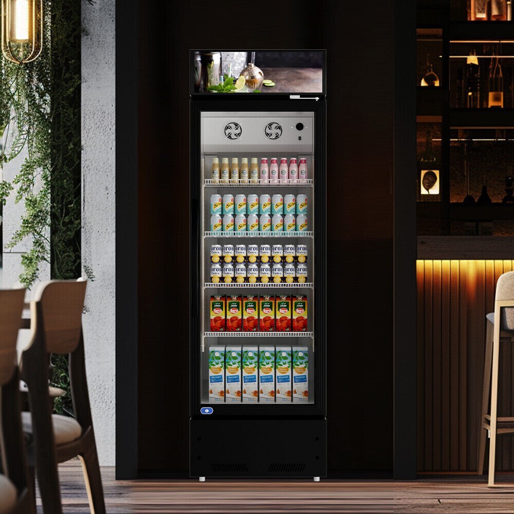 Fricool 23" Single Glass Door Merchandiser Refrigerator Beverage Cooler NEW