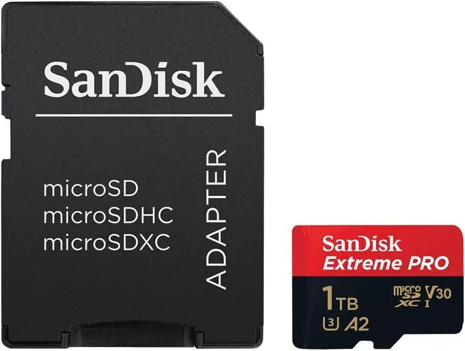 Sandisk Extreme Pro 1TB Micro SD Memory Card SDSQXCD-1T00-GN6MA