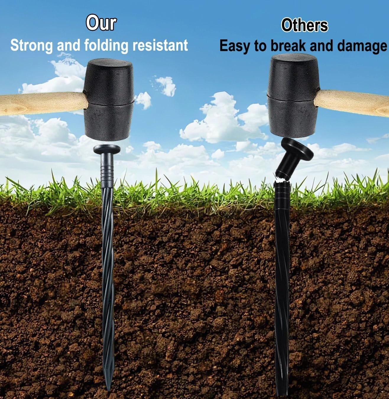 Landscape Edging Spikes 8 Inch Edging Stakes For Landscaping Flower Gardens Lawn