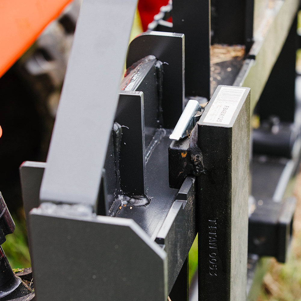 Titan Attachments Standard Series Pallet Fork Frame, 48" Pallet Fork Blades