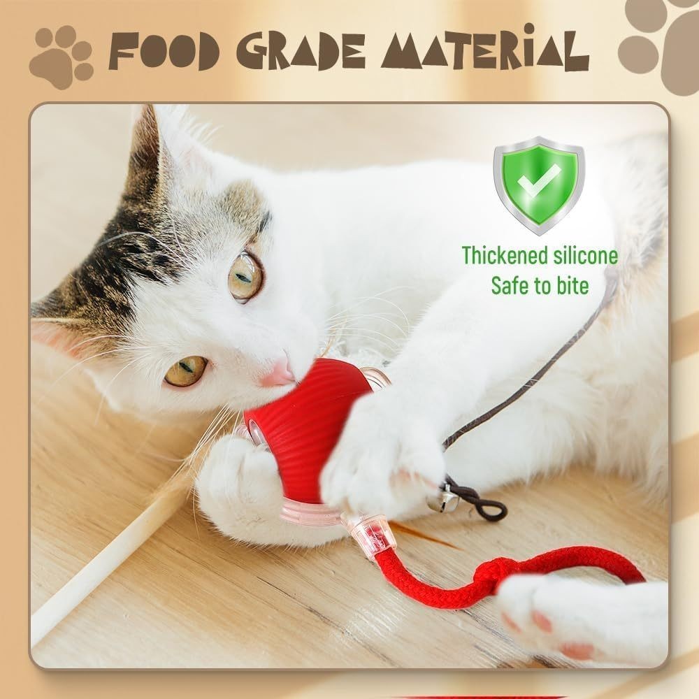 2Pcs Automatic Rolling Ball Smart Cat Dog Toy Electric Self-moving Kitten Game