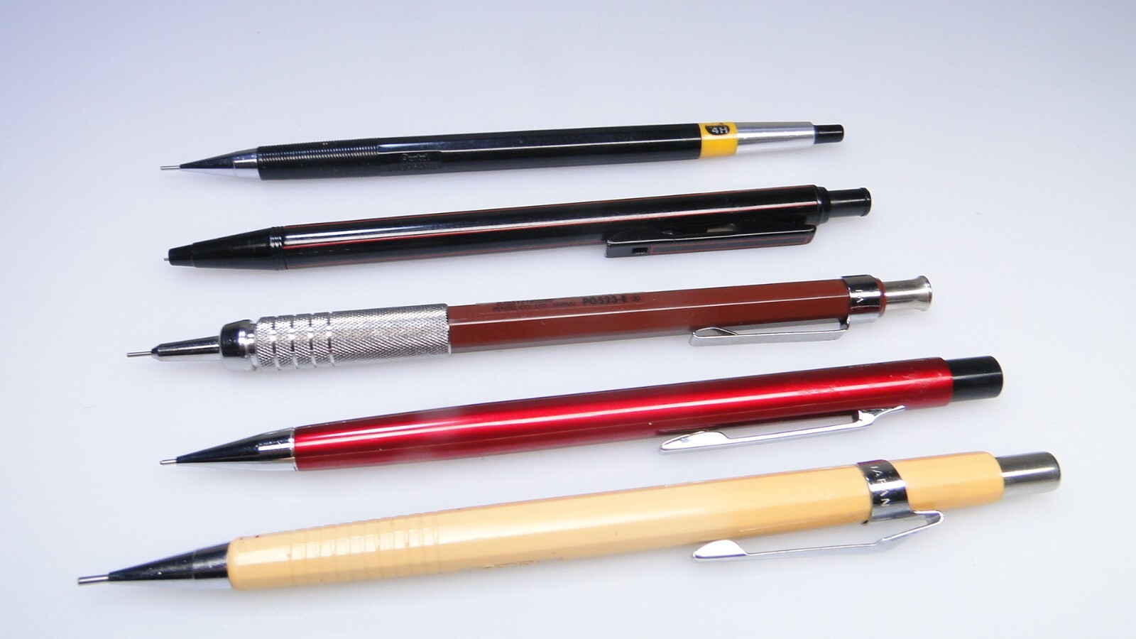 5 Pentel Mechanical Pencils Graph Gear Film Clicsharp Pencil Lot