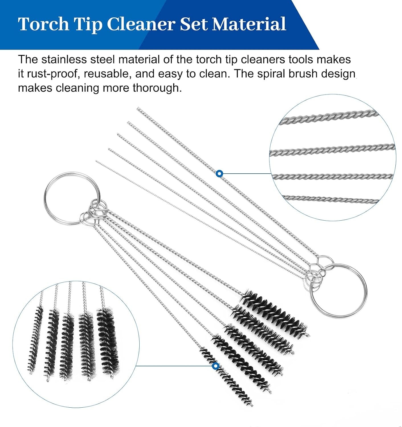 4Packs Torch Tip Cleaner for Cleaning Welding Cutting Nozzles, Gas Orifices