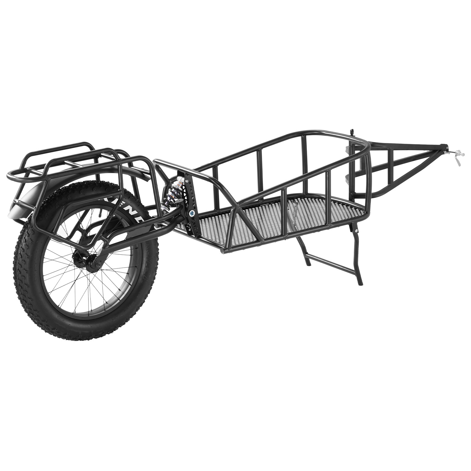 Bike Cargo Trailer Bicycle Carrier Storage Cart 70 lbs Load Carbon Steel