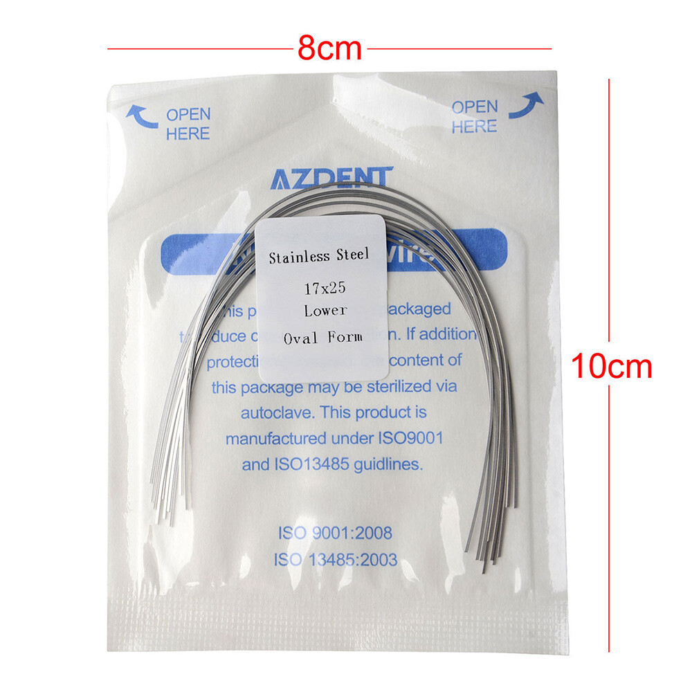AZDENT Dental Orthodontic Stainless Steel Rectangular Arch Wires Ovoid Form All