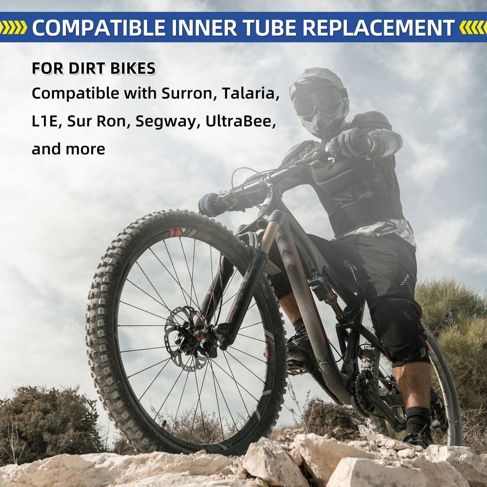 2-Pack 2.75/3.00-19” (70/100-19) Inner Tube for Motorcycle, Dirt Bike, Pit Bike