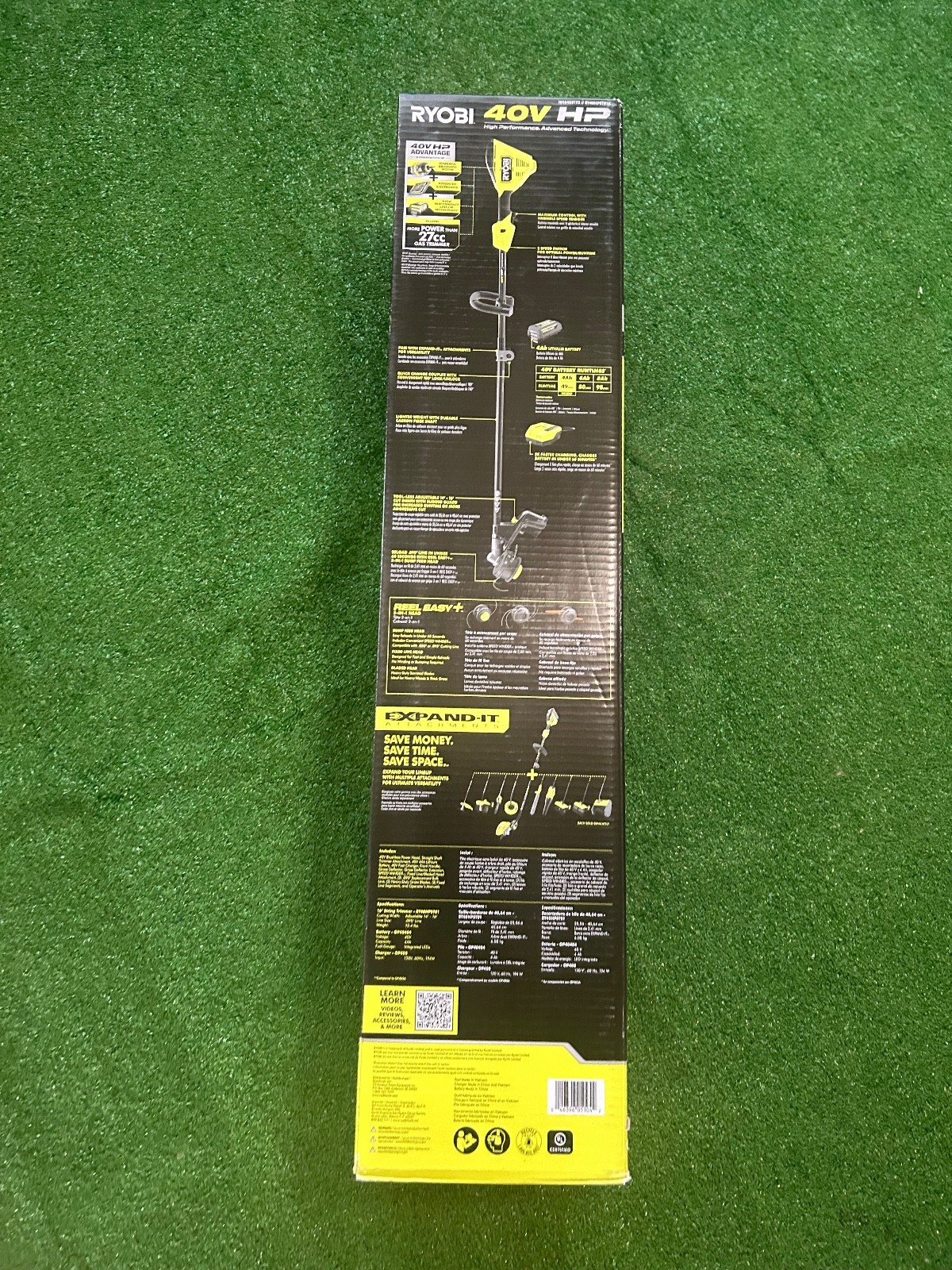 NEW! RYOBI 40V Brushless 16" Carbon Fiber String Trimmer + 4Ah Battery +Charger