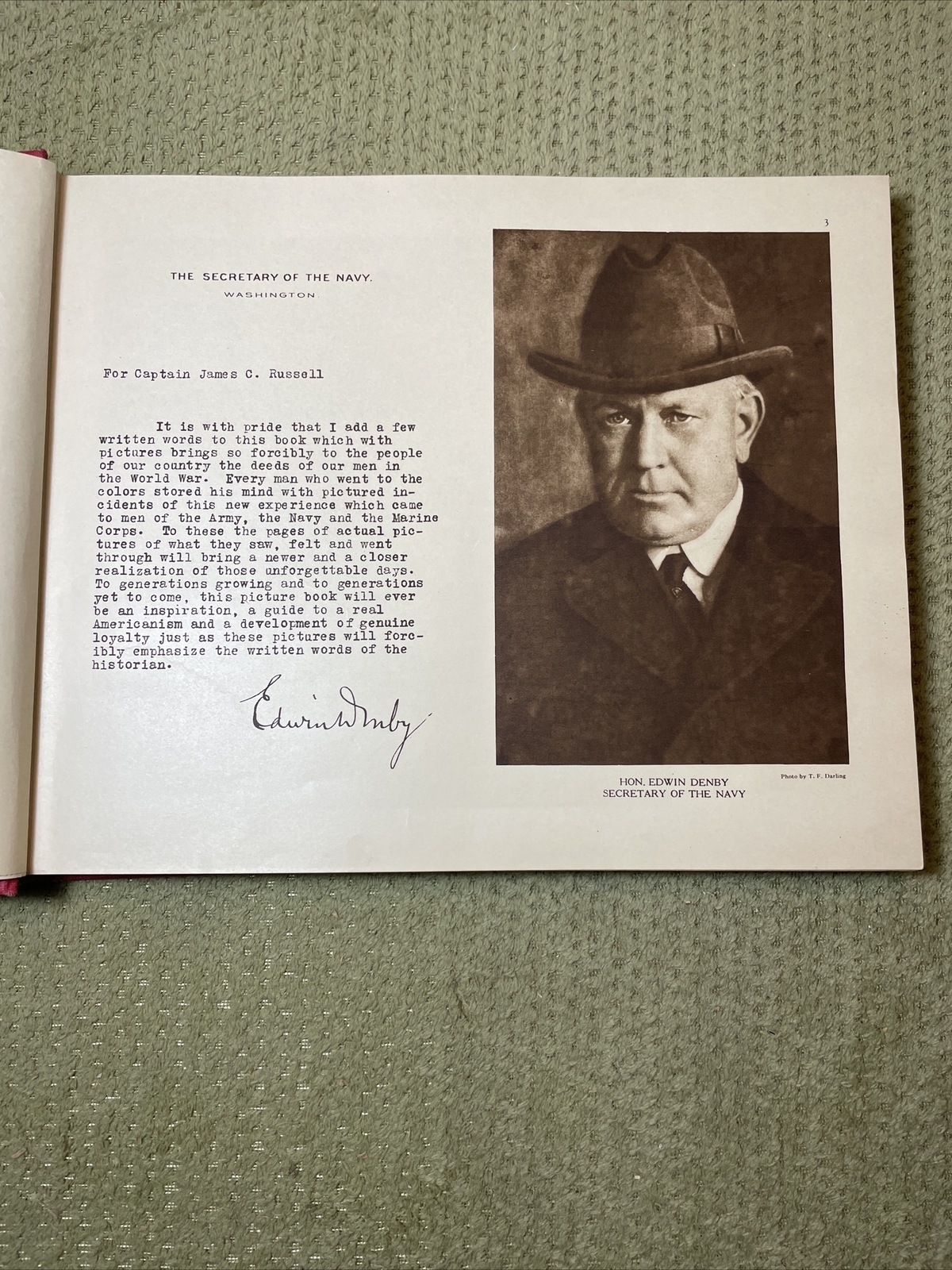 Pictorial History Portfolio - United States Navy in World War I - 1921 WWI Photo