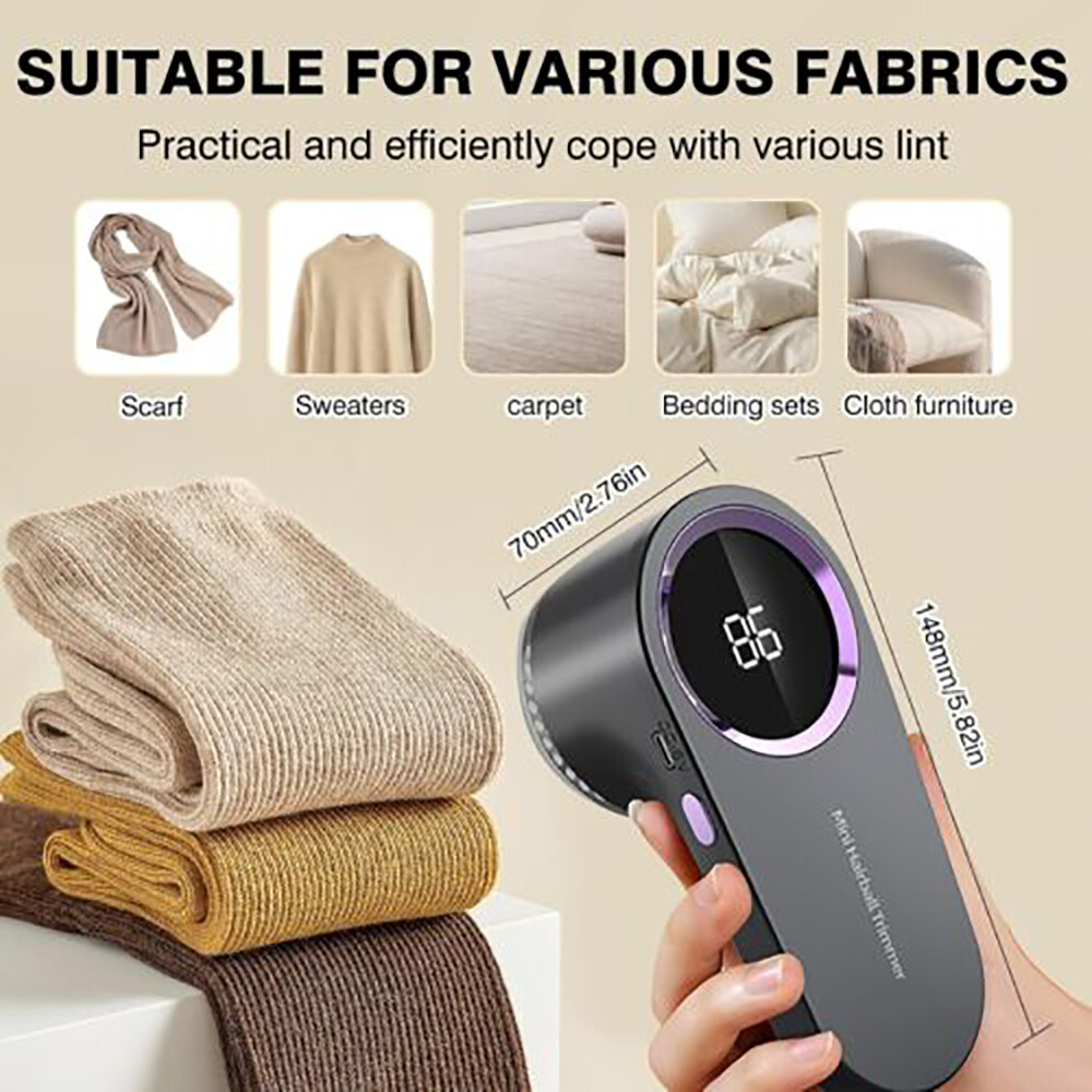 Electric Clothes Lint Pill Fluff Remover Rechargeable Fabric Sweater Fuzz Shaver